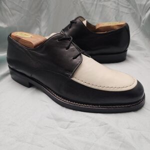 Bally Men’s Formal Tuxedo Dress Shoes Size 7.5 D Black And White Derby Oxford